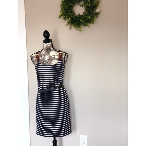 Michael Kors Dresses & Skirts - Michael Kors blue and white striped dress!